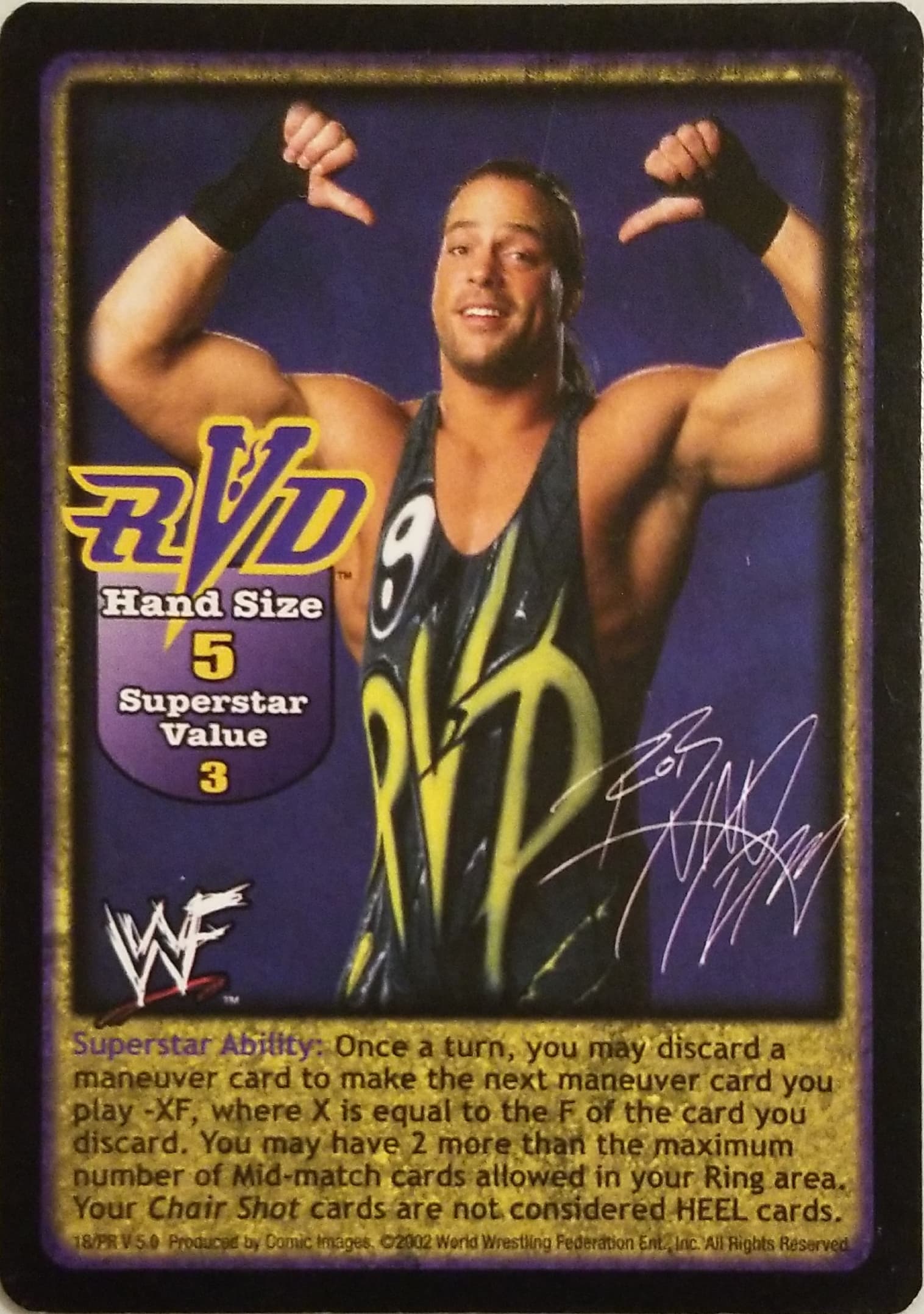 Rob Van Dam face card PROMO
